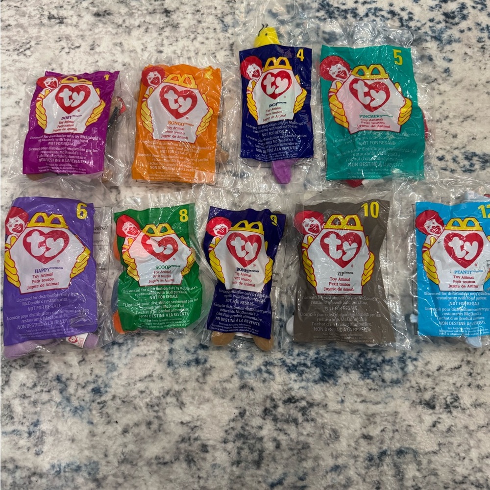 Ty Beanie Babies McDonald's Happy Meal Toys - incomplete set